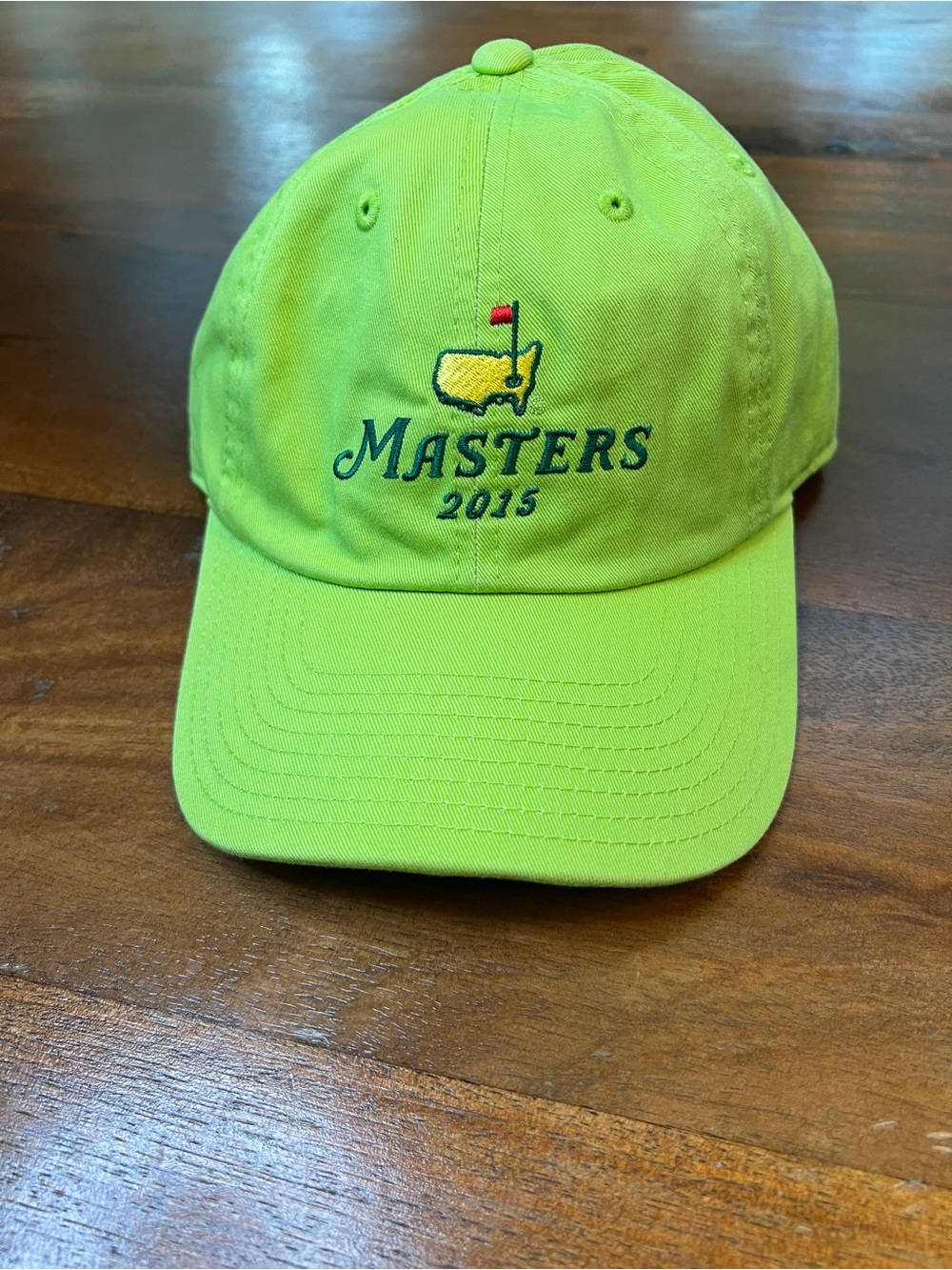 NWT American Masters 2015 Green Cotton Twill Adjustable Strapback Golf Hat